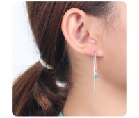 Stone Dangling Chain Earring ECD-01